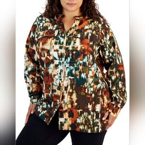 Calvin Klein Collection Multicolor Abstract Blouse